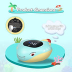 TKY Baby Bath Thermometer with Floating Toys - Digital Water & Room Temperature Monitor, Rechargeable Thermometer with Alerts for Newborn Bath Essentials, Infant Safety