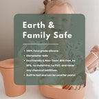 Miniware Silicone Baby Spoon for Training - BPA Free Baby Utensils - Baby Spoons Self Feeding 6 Months | 100% Food Grade Silicone - Modern & Dishwasher Safe Toddler | Dishwasher Safe (Grey and Toffee)