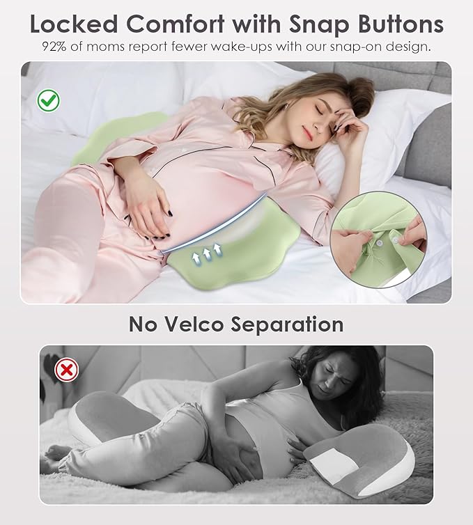 Pregnancy Pillows for Sleeping, Memory Foam Maternity Pillow Support for Back Belly HIPS, Adjustable Travel Wedge Pillow for Pregnant Women, Side Sleeping Pregnant Pillows with Cooling Pillowcase