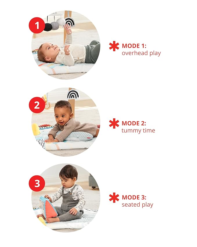 Skip Hop Baby Play Gym Montessori Inspired Infant Playmat Age 0-2y, Discoverosity