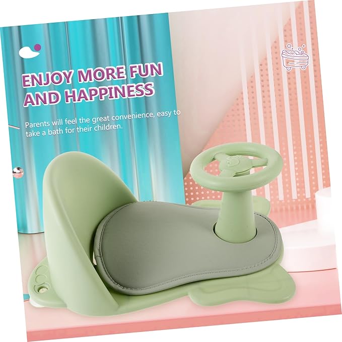 Didiseaon Baby Bath Seat for Tub Non-Slip Toddler Bathing Chair Adjustable Infant Shower Seat for Boys and Girls 1-3 Years Old Safe and Comfortable Bathing Support