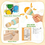 Baby Musical Instruments - Wooden Montessori Toys for Toddlers 1-3, Baby Musical Toys Percussion Instruments Set with Xylophone Tambourine, Neutral Preschool Educational Baby Toys for Boy Girls Gifts