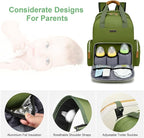 Diaper Bag Backpack with Changing Station, Baby Diaper Bag Organizer for Moms Dads Large Baby Changing Bags