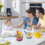 2 Pack Stainless Steel Baby Bowls with Suction, Toddler Bowls with Removable Silicone Shell for Kids, Non-Slip Toddler Baby Feeding Set Dishwasher Safe-Gray & Red