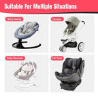 KAKIBLIN Baby Travel Pillow,Baby Neck Pillows for Car Seat,Upgraded Baby Head Pillow,Toddler Head and Neck Baby Support Pillow for Car Seat, Pushchair,Travel (Grey Pot)