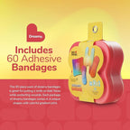 BioSwiss Bandages, Assorted Size Gradient Print Self Adhesive Bandage, Latex Free Sterile Wound Care, First Aid Kit Supplies for Kids and Adults, 60 Count