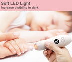 Rechargeable 22 in 1 Baby Nail Trimmer, Usage Labeled Case, 13 Extra Replacement Tools, Royal Angels Electric Nail File with LCD display, Newborn Toddler Nail Care Clipper Kit (Rechargeable,WhitePink)