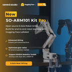 AI Robotic Arm Kit with Servo Motors – LeRobot SO-ARM101 Pro Low-Cost (Without 3D Printed Parts) | 6-DOF, Open-Source, Compatible with NVIDIA Jetson