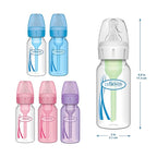 Dr. Brown's Natural Flow Anti-Colic Options+ Narrow Breast to Bottle Pump & Store Feeding Set with Slow Flow Nipples, Baby Travel Caps and 100% Silicone HappyPaci One-Piece Pacifier, Blue