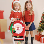 WERNNSAI Christmas Piata Large Pull String With Blindfold Bat - Cute Santa for Party Games, Red Decorations 16.5" x 12.4" - Gifts for Kids