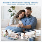 ieGeek Baby Monitor with 2K HD Resolution, Pan-Tilt-Zoom Video Baby Monitor Camera, 5'' LCD Screen & App Control, Night Vision, Cry and Motion Detection, Temp & Humidity Sensor, Two Way Audio, VOX