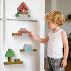 Hayder 100PCS Build Forest World Magnetic Building Blocks, Stacking Magnet Cubes STEM Construction Montessori Sensory Toys for Kids 3+