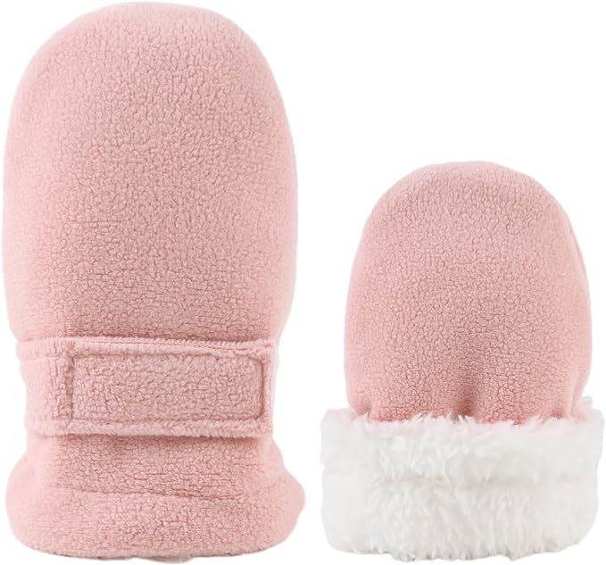 Zsedrut No Scratch Baby Mittens Toddler Infant Fleece Lined Gloves Winter Warm Mitten for Baby Boys Girls