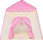 JOYIN Pink Princess Tent for Girls with LED Star Lights-Indoor & Outdoor Large Playhouse Kids Castle Play Tent for Children Indoor and Outdoor Games