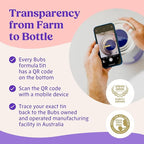 Bubs Goat Milk Infant Formula Stage 1, Infants 0-6 months, Made with Fresh Goat Milk, 14.1 oz