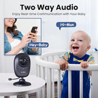 Smart Baby Monitor, 2.8in LCD, Night Vision, VOX, 2-Way Talk, 5 Lullabies 1500ft WiFi VideoBaby Monitor