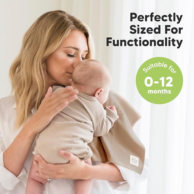 Organic Burp Cloths Baby Boy, Girl - 6-Pack Large Cotton Burping Cloths for Babies, Spit Up Rags, Super Absorbent, Ultra Soft Newborn Rag, Gender Neutral, Machine Washable, Durable (Mauve)