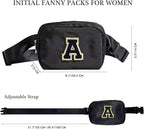 YOOLIFE 2024 Graduation Gifts - Graduation Gifts for Her Women Trendy, Mothers Day Gifts for Mom Daughter, Black Initial Crossbody Bag Belt Bag for Women Her G, Small