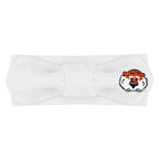 Creative Knitwear Auburn Tigers Infant Girls White Solid Hair Knot Headband Embroidered Logo - Size Newborn - 4T