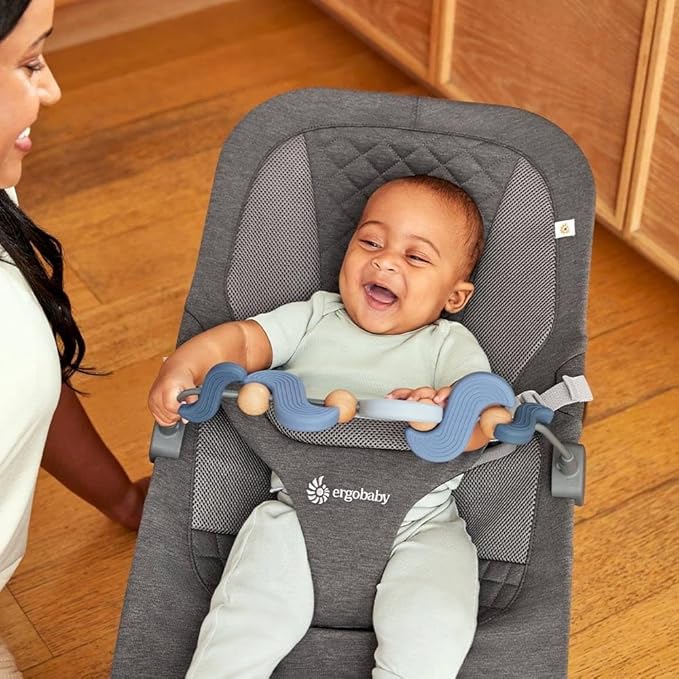 Ergobaby Evolve 3-in-1 Bouncer Toy Bar Accessory, Serene Swells