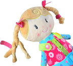 Snuggle Stuffs Sugar Snap Plush Learn to Dress Doll for Toddlers - 15" - for 2 Year Old Girl - Montessori