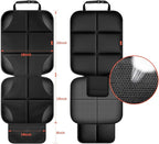 Car Seat Protector 1 Pack Car Seat Cushion Mat Thickest Padding,Waterproof 600D Fabric Car Seat Covers for Non-Slip Backing Mesh Pockets for Baby and Pet (Black, 1 Pack)