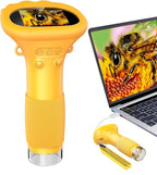 Microscope for Kids, Educational Science Kit Toys Portable Handheld Magnifying Glass, Macro Fixed Focus Digital Kid Microscopes Up to 1000x Magnification,4X Zoom, Interactive Learning, Ages 3+