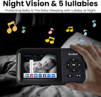 Smart Baby Monitor, 2.8in LCD, Night Vision, VOX, 2-Way Talk, 5 Lullabies 1500ft WiFi VideoBaby Monitor
