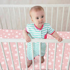 Pack and Play Sheets Girl, 4 Pack Mini Crib Sheets, Stretchy Pack n Play Playard Fitted Sheet, Compatible with Graco Pack n Play, Soft and Breathable Material, Pink