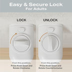 Cumbor 2-Pack Retractable Baby Gates for Stairs, 55" Wide Soft Mesh Pet Gate for Dogs with One Hand Opening, 34" Tall Toddler Gate with Top Lock for Bedroom, Doorways, Indoor/Outdoor, White