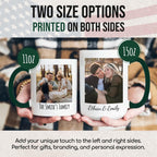 Ship Next Day Custom Mug Design Your Own Photo Text Personalized Picture Gifts for Women Men Customized Gifts Idea Personalized Coffee Mugs 11oz Dark Green Handle