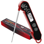 Meat Thermometer Digital with Backlight, Calibration & Hold Function, IP65 Waterproof Food Thermometer for Cooking, Outdoor Grilling, Candy Making