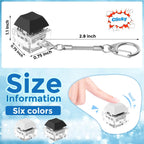 Keyboard Fidget Toys, Keyboard Fidget Keychain Keyboard Decompression Toys Keyboard Fidget Toy Button Stress Relief Gifts for Adult and Kids,Finger Clicker Toys,ADHD Toy,Cool Fidgets(White and Black)