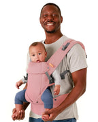 Beco Baby Gemini Newborn to Toddler Carrier - Front, Back and Hip Seat, Backpack & Front With Adjustable Seat, Ergonomic Holder 7-35lbs (Pink Linen)