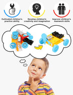 Poraxy 5 Set STEM Science Kits for Kids Ages 8-12, Robotics Model Car, Toys for Ages 8-13, Building Engineering Experiment Projects, Birthday Gifts for Boys Girls 6 7 8 9 10 11 12 13 Year Old