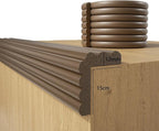 Baby Proofing Wall Corner Protector,Edge Guard Corner Protector,6.56ft Thinken Soft Corner Protectors Pre-Taped Soft Rubber Foam Edge Cushion for Furniture (Brown-L, 6.56Ft x 5.9" W x 0.47" Th)