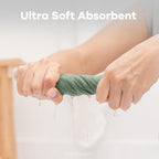 Comfy Cubs Muslin Baby Washcloths 10 Pack - Soft 6-Layer Cotton Wash Cloths for Sensitive Skin - 10"x10" Large, Gentle, Absorbent Infant Essentials for Newborn and Toddlers - Fern