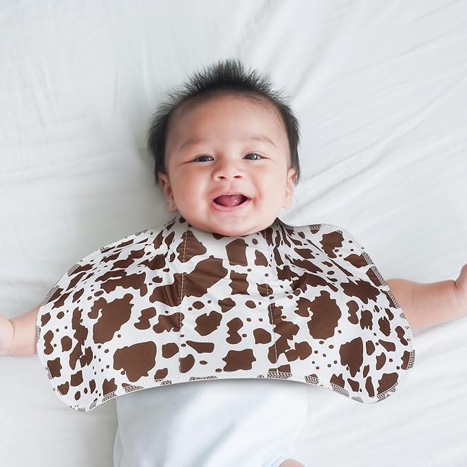 5 Pack Vintage Western Baby Burp Cloths Soft Absorbent Burping Rags for Newborns 19"x9" Spit up Cloths for Boy Girl Newborn Baby Shower Registry Gifts Set Nursery Decor