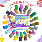 Air Dry Clay 56 Colors, Modeling Clay for Kids, DIY Model Magic Clay, Molding Clay Kit with Sculpting Tools, Non-Sticky Soft and Super Light, Arts and Crafts Gift for Boys Girls Kids.