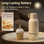 Snow Bear Portable Bottle Warmer for Travel, Fast Heating in 2.5 Mins for Breast Milk, 10200mAh Battery with LED Display, 17oz Large Capacity, Baby Bottle Warmer with Precise Temperature Control