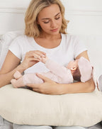 Nursing Pillow Covers, Muslin Nursing Cover for Breastfeeding Pillows, Comfortable for Baby Girls and Boys (Pale Yellow)