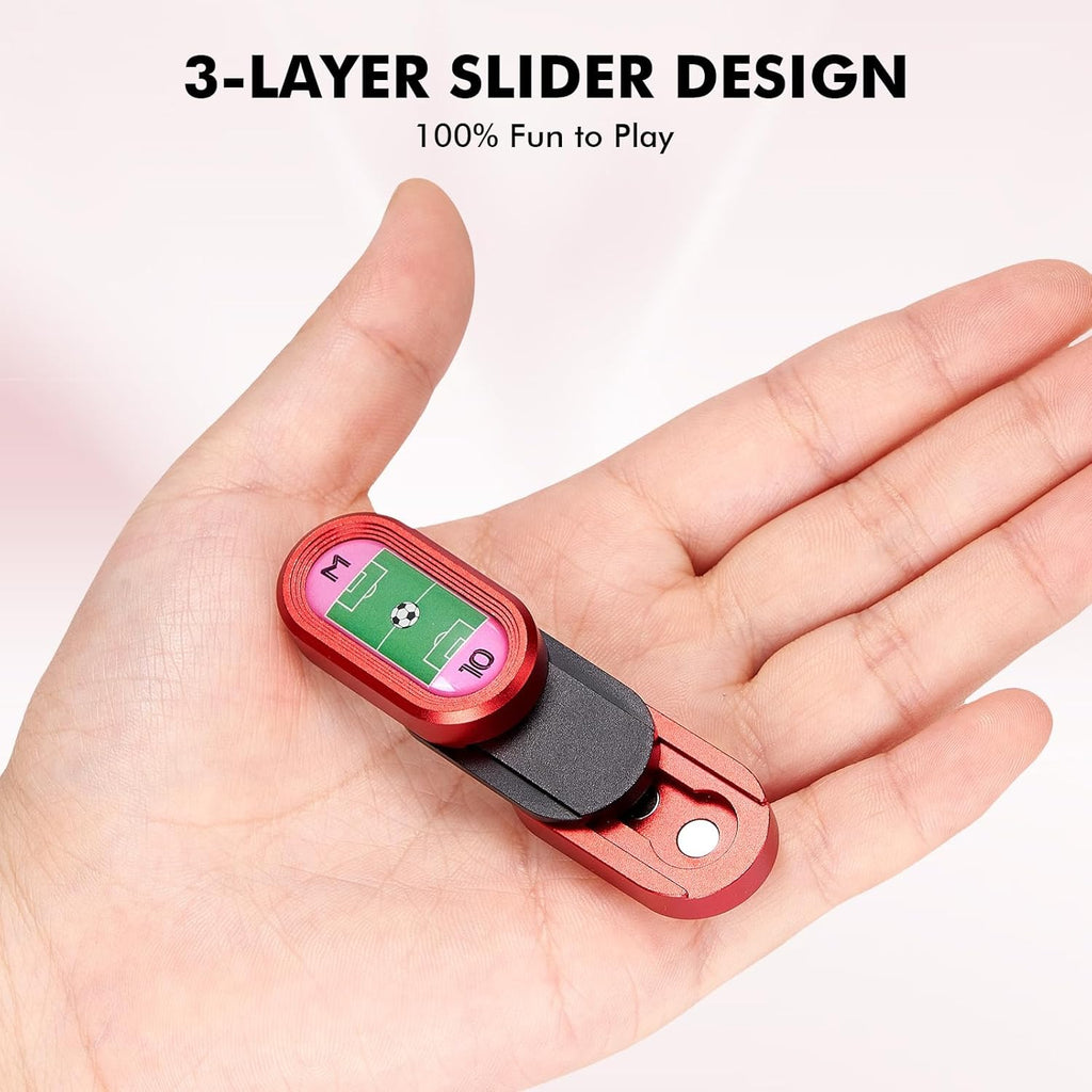 Metal Fidget Slider Toys：CP3 Magnetic Haptic Poker Push Card EDC Slider Fidget Toy for Adults, Office Magnetic Sliding Fidget Clicker Anxiety ADHD Autism as Gifts - Red