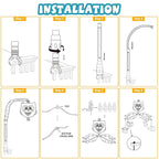 Baby Crib Mobile with Music and Lights for Boys Musical Mobile Animals for Crib Bassinet Girls Toys Hanging Portable Safari Nursery Decor Blue