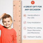 Wooden Growth Chart for Wall - Size Height Chart for Kids, Growth Measuring Board and Kids Height Wall Chart, Growth Chart for Kids, Height Chart for Wall - Natural (63"x6.7")