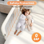 Bed Guard Rail for Toddlers - 32inch Folding up & Adjustable Heights Baby Bed Safety Rails - Portable Toddler Bed Barrier Railing Guard for Kids Twin, Bunk, Queen, Full Size Bed