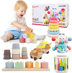 Baby Toys 6 to 18 Months, 8 in 1 Montessori Toy Set, Educational Learning Toy for Toddlers Babies Sensory Toys Newborn Infant Gifts for Boys & Girls