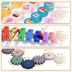 Baby Playpen - Adjustable Multi-Shape Wooden Play Yard, Portable Collapsible Activity Center with Baby Fence Play Area & Toys for Infants, Toddlers (56x84x24inch)