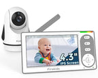 Baby Monitor - 1000ft Long Range Baby Monitor with Camera and Audio No WiFi, Built in 3500mAh Battery,Auto Night Vision, Temperature, 2-Way Talk, 8 Lullabies, 4.3'' Screen