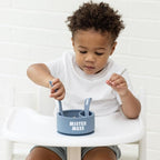 Bella Tunno Silicone Suction Bowl & Spoons for Toddlers & Babies, Food Grade BPA Free Silicone, Non Slip Base, Microwave & Dishwasher Safe, Ideal Baby-Led Weaning Bowl, Miss Mess/Love First Bite