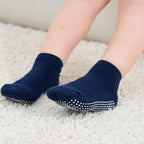 Zaples Baby Non Slip Grip Ankle Socks with Non Skid Soles for Infants Toddlers Kids Boys Girls